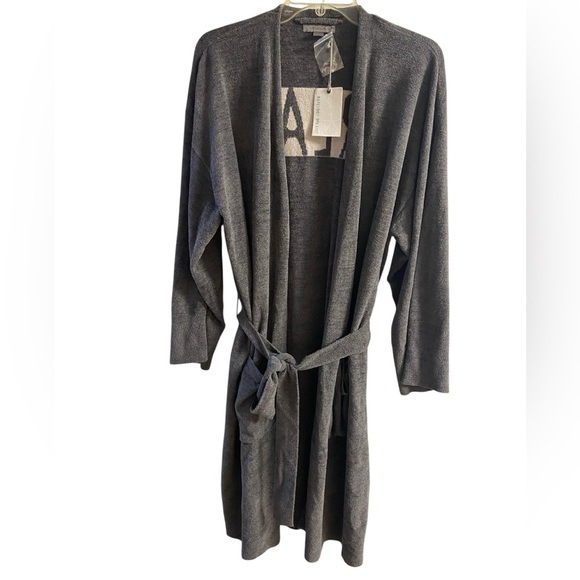 Barefoot Dreams cozy chic ultra lite Dream robe anchor grey Large NWT - Picture 2 of 10